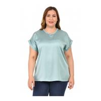 DESEN 22707 KADIN BLUZ  SU YEŞİLİ