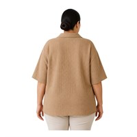 C.C.C DEBİT KADIN BÜYÜK BEDEN BLUZ  CAMEL
