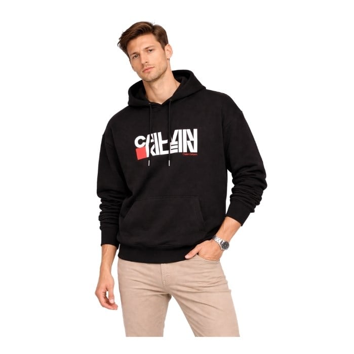 129538093001CALVIN KLEIN LV04RD258G ERKEK SWEATSHIRT  SİYAH