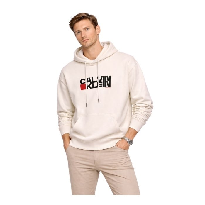 129538093002CALVIN KLEIN LV04RD258G ERKEK SWEATSHIRT  BEYAZ