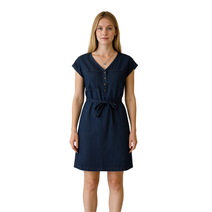 141234028020VENA 6661DB KADIN ELBİSE  K.MAVİ