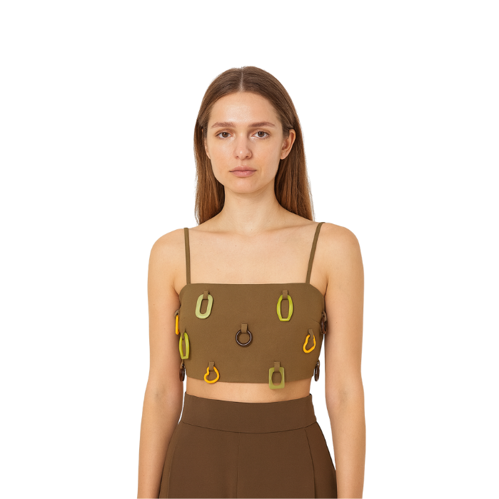 183250086007TWIST TS1240006130 KADIN BLUZ  KAHVE