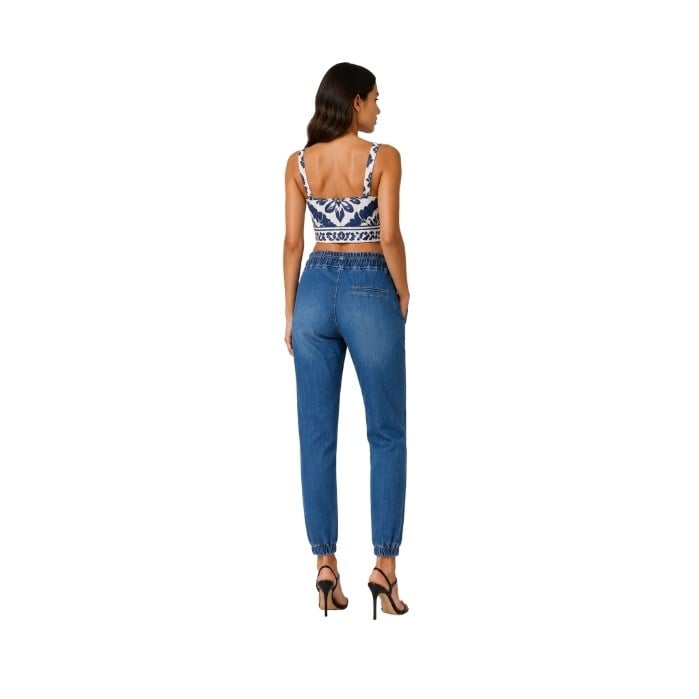 239204195003DOUBLE.TT 1017 KADIN PANTOLON  MAVİ