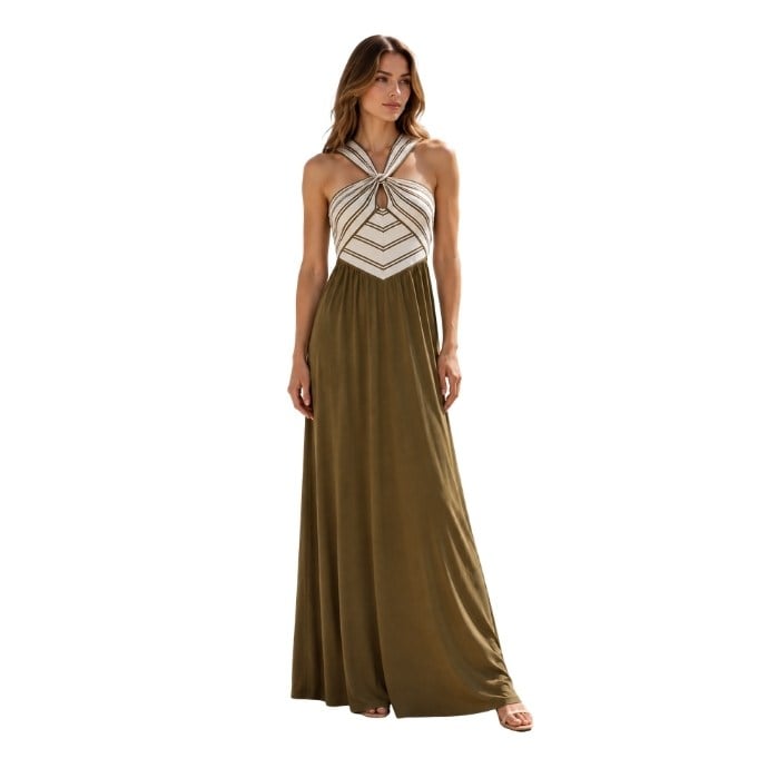 257234145007JOINUS 2026S072 KADIN ELBİSE  KAHVE