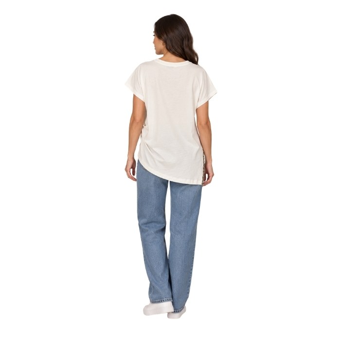 259237087024NOCTURNE 70089 KADIN T-SHIRT  EKRU