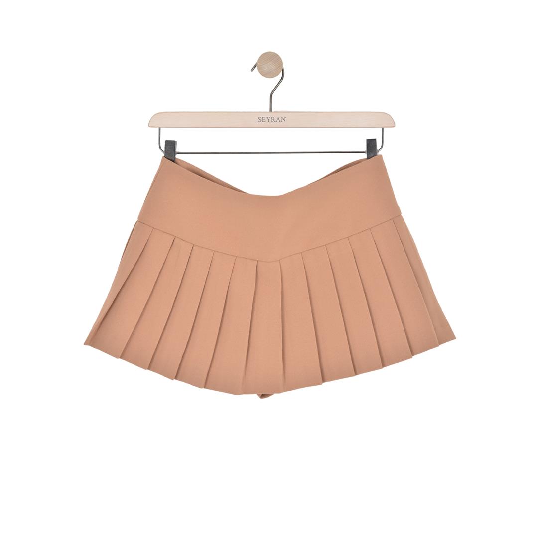 263254016022DILVIN 80772 KADIN ŞORT  CAMEL