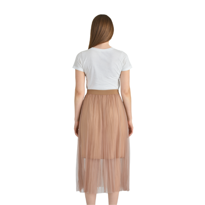 294242040022ALL MARİNE 25YRFI113816 KADIN ETEK  CAMEL