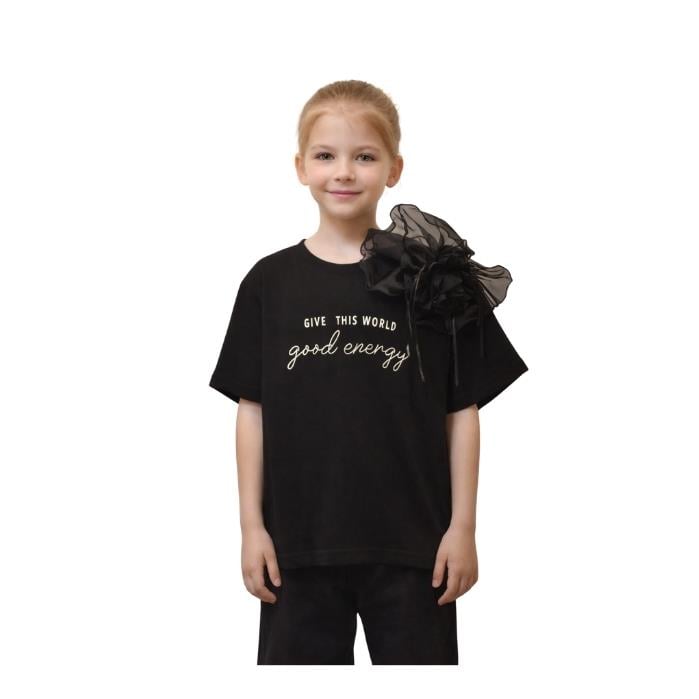 330437014001LUCKY&TALİN 24053BD ÇOCUK T-SHIRT  SİYAH