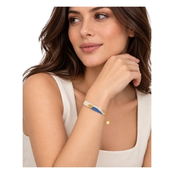334243009002GUİ JEWELLERY GB-109-SUNMOON-1 KADIN BİLEKLİK  BEYAZ