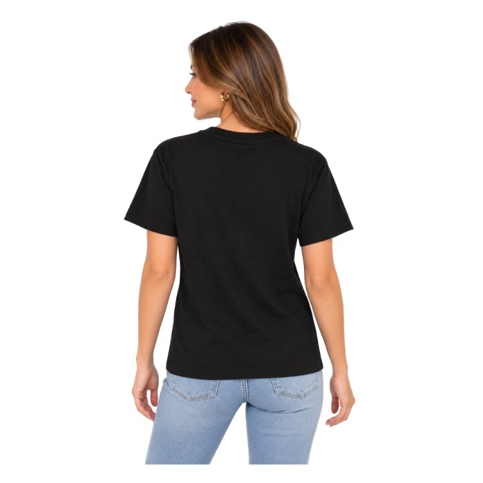 351237010001ASSO KX8049 KADIN T-SHIRT  SİYAH