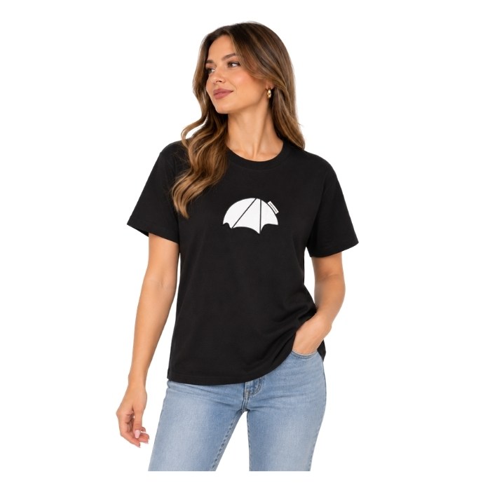 351237010001ASSO KX8049 KADIN T-SHIRT  SİYAH