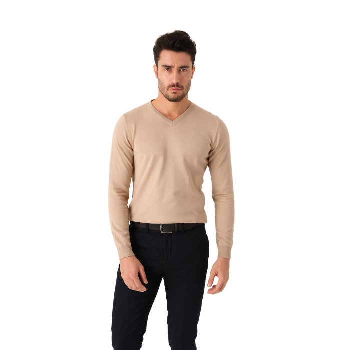 374710061015LEGATO TRK4560 ERKEK TRİKO  VİZON