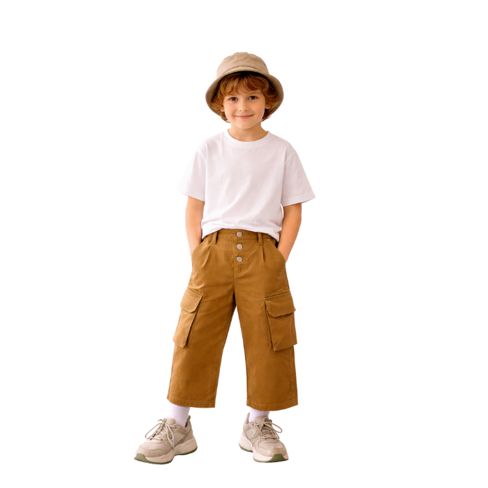 443404334007ESCABEL 23022-K ÇOCUK PANTOLON  KAHVE