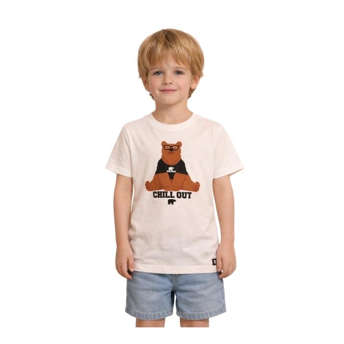 531437001487BAD BEAR 25.06.07.001 ÇOCUK T-SHIRT  KIRIK BEYAZ