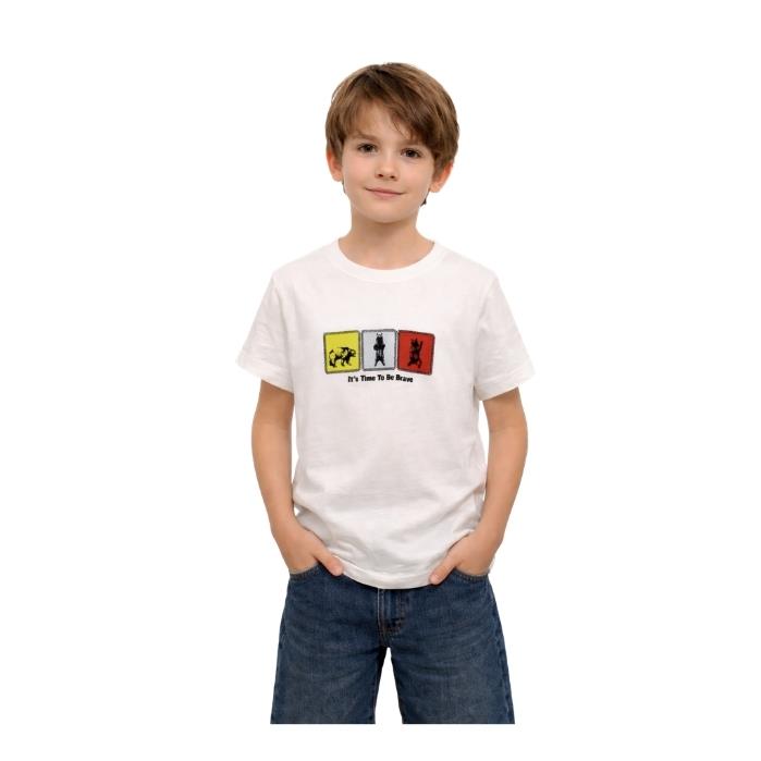 531437002487BAD BEAR 25.06.07.002 ÇOCUK T-SHIRT  KIRIK BEYAZ