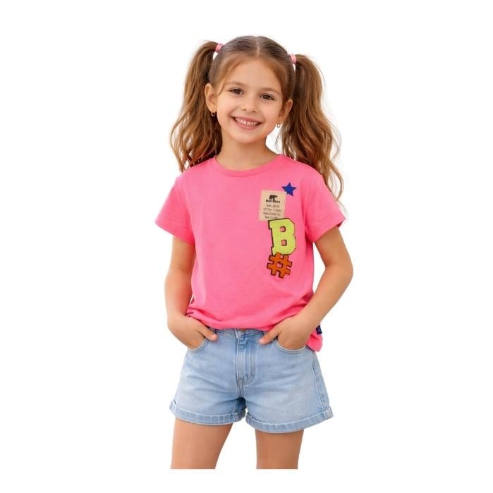 531437008010BAD BEAR 25.06.07.010 ÇOCUK T-SHIRT  PEMBE