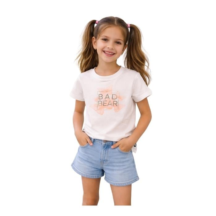 531437009487BAD BEAR 25.06.07.012 ÇOCUK T-SHIRT  KIRIK BEYAZ