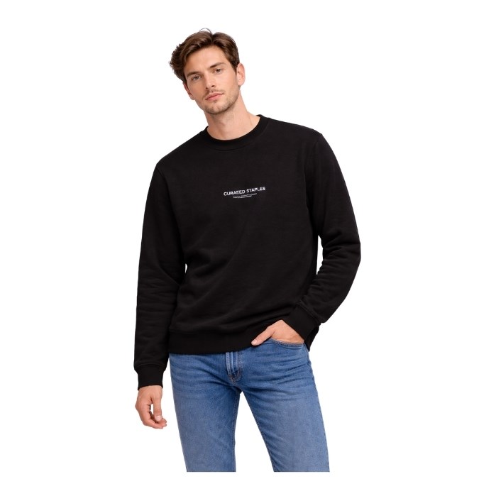 545538022001ONLY & SONS 22030923 ERKEK SWEATSHIRT  SİYAH