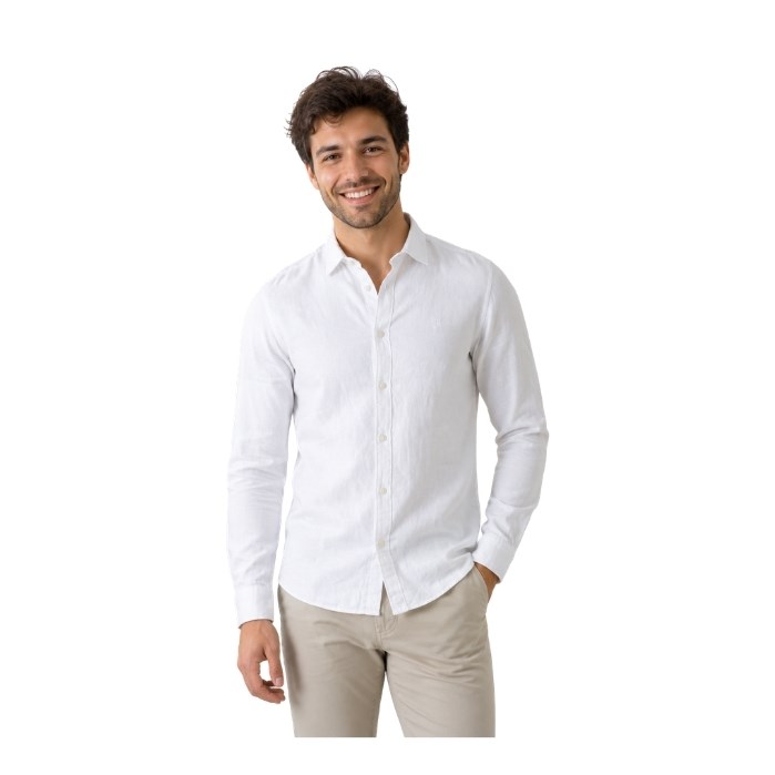 546503127002JACK AND JONES 12274916 ERKEK GÖMLEK  BEYAZ