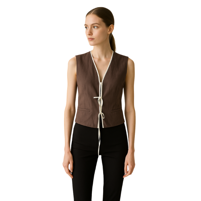 564214053007CHILIA 30469 KADIN YELEK  KAHVE