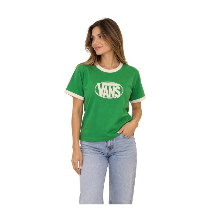 655537133005VANS VN000TXSFLX1 KADIN T-SHIRT  YEŞİL