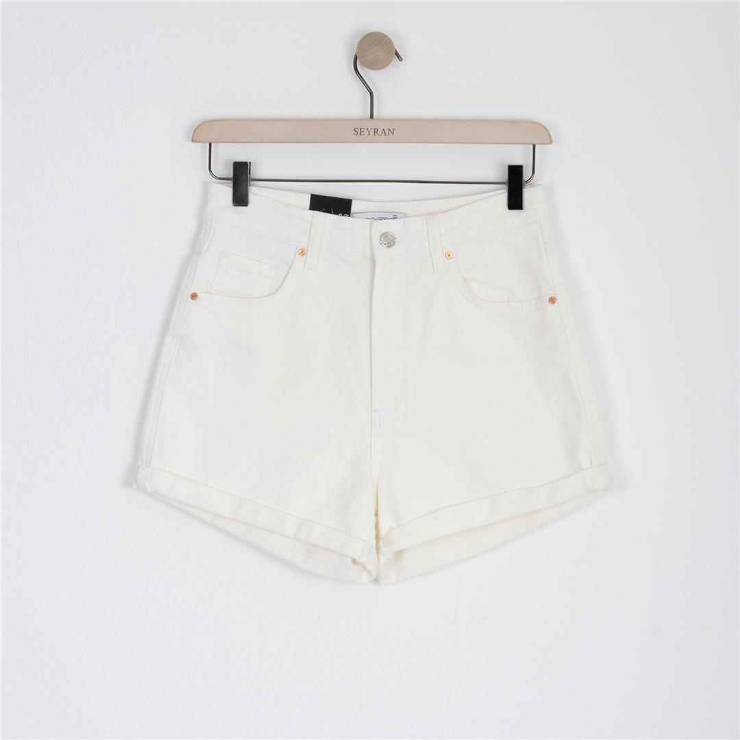 672554073487MAVI JEANS M1450133878 KADIN ŞORT  KIRIK BEYAZ