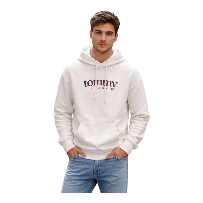691538042002TOMMY JEANS DM0DM22113 ERKEK SWEATSHIRT  BEYAZ