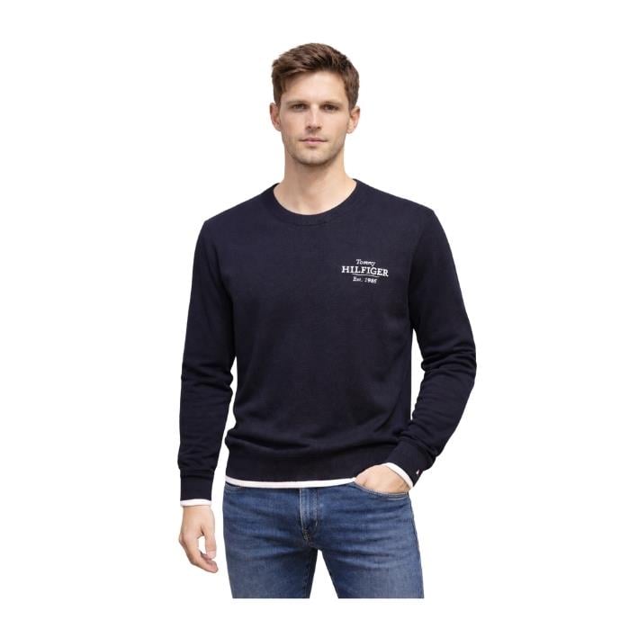 691710003003TOMMY JEANS MW0MW38336 ERKEK TRİKO  MAVİ