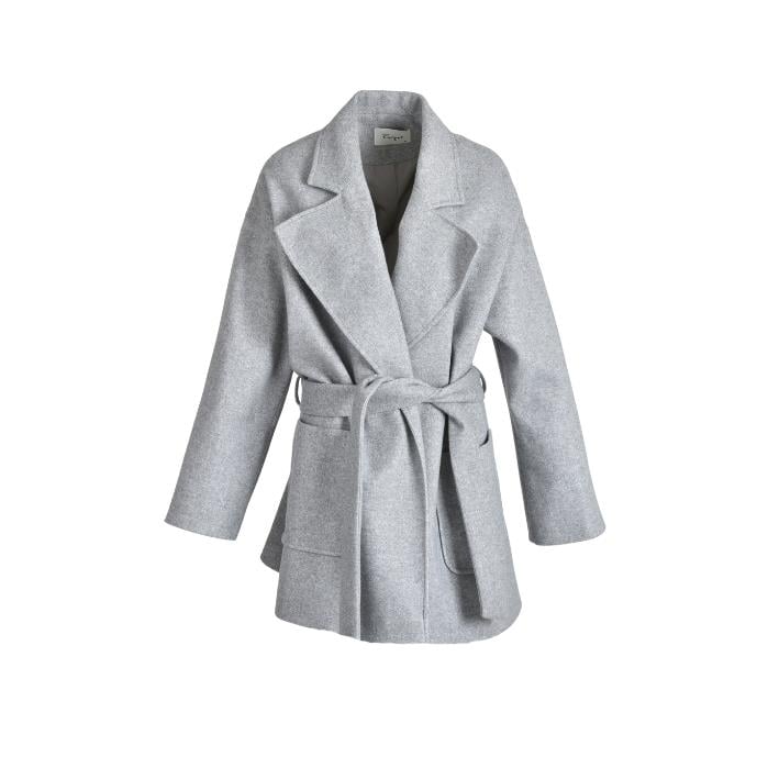 712257012008CARINO 7007 KADIN KABAN  GRİ