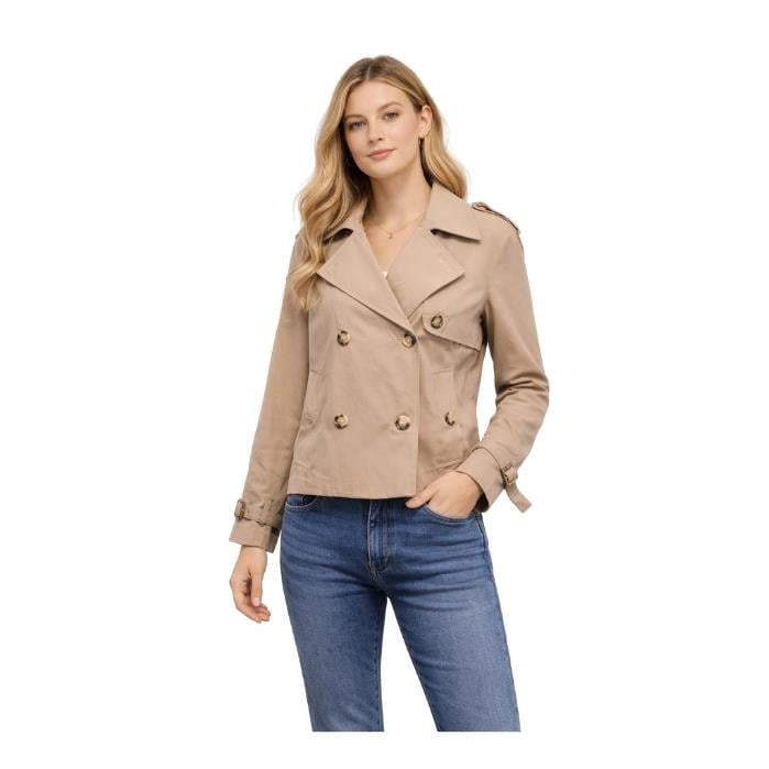 712288002022CARINO 7006 KADIN TRENÇKOT  CAMEL