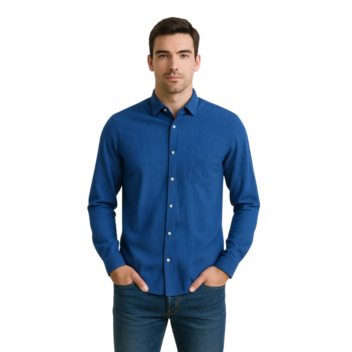 714703028029MANCHE 12-4746 ERKEK GÖMLEK  INDİGO