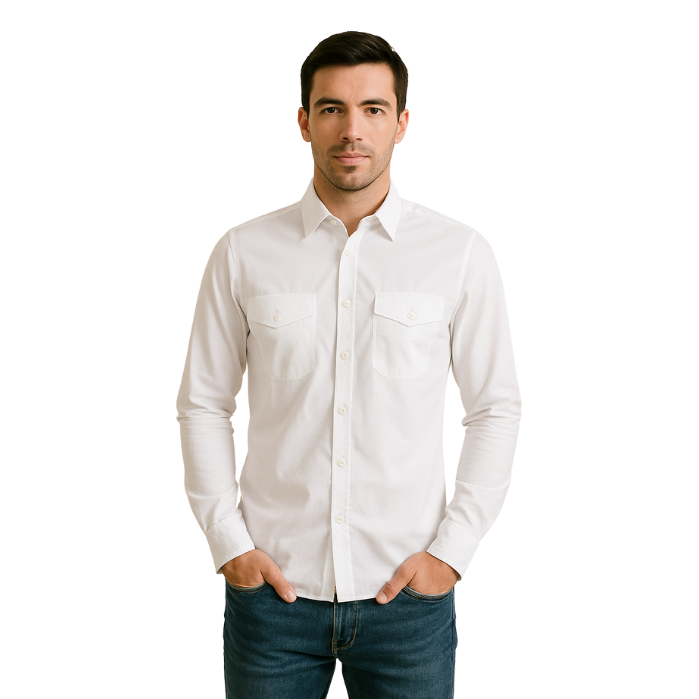 714703058002MANCHE 11-7605 ERKEK GÖMLEK  BEYAZ