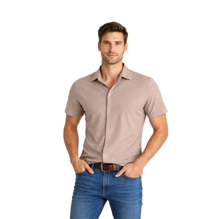 714703136015MANCHE 11-8381 ERKEK GÖMLEK  VİZON