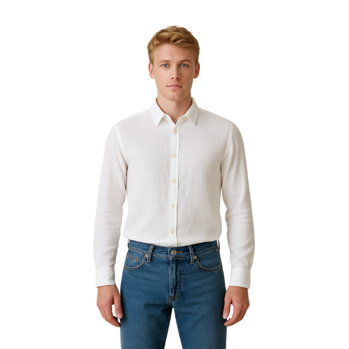 714703139002MANCHE 12-8210 ERKEK GÖMLEK  BEYAZ