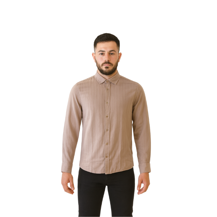 714703140025MANCHE 12-8280 ERKEK GÖMLEK  TAŞ