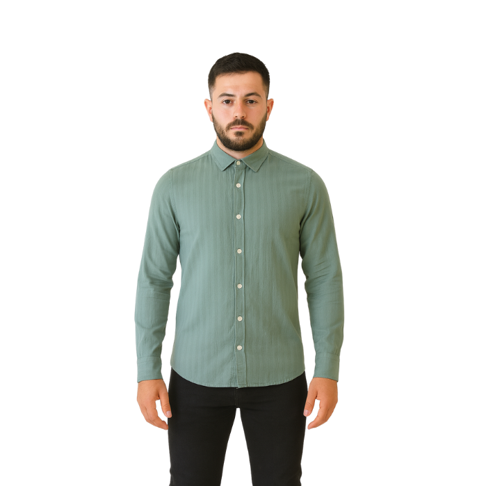 714703140037MANCHE 12-8280 ERKEK GÖMLEK  HAKİ