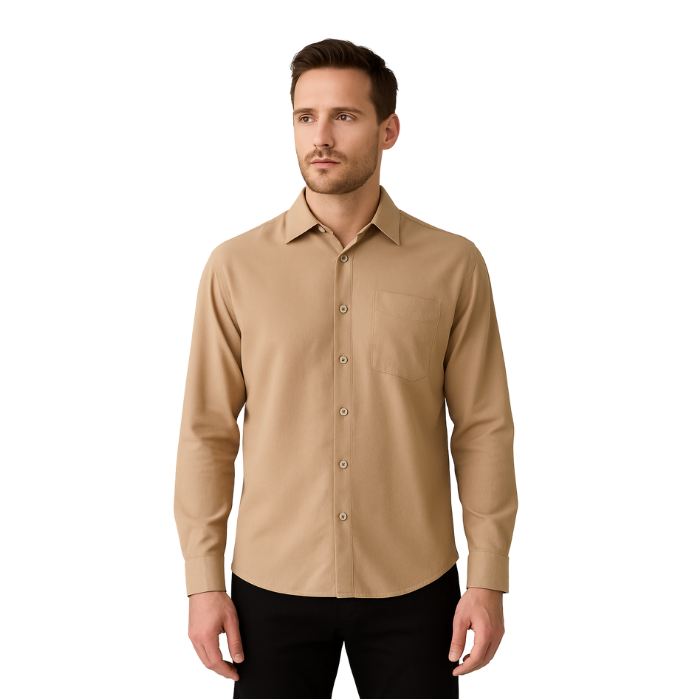 714703146015MANCHE 19-1099 ERKEK GÖMLEK  VİZON