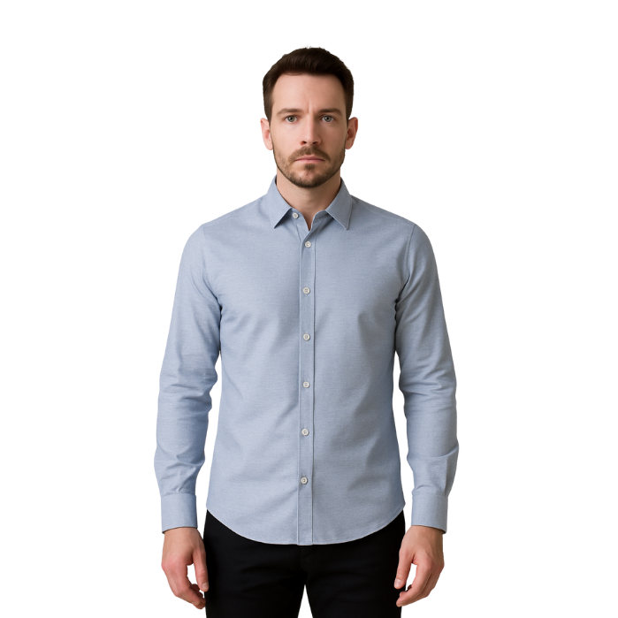 714703160003MANCHE 12-7951 ERKEK GÖMLEK  MAVİ