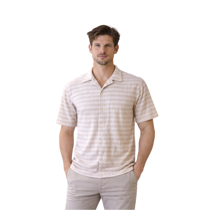 714703167770MANCHE 19-1874 ERKEK GÖMLEK  EKRU-BEJ