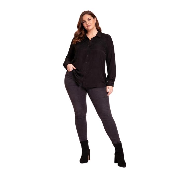 809903202001FEMINA 63547 KADIN BLUZ  SİYAH