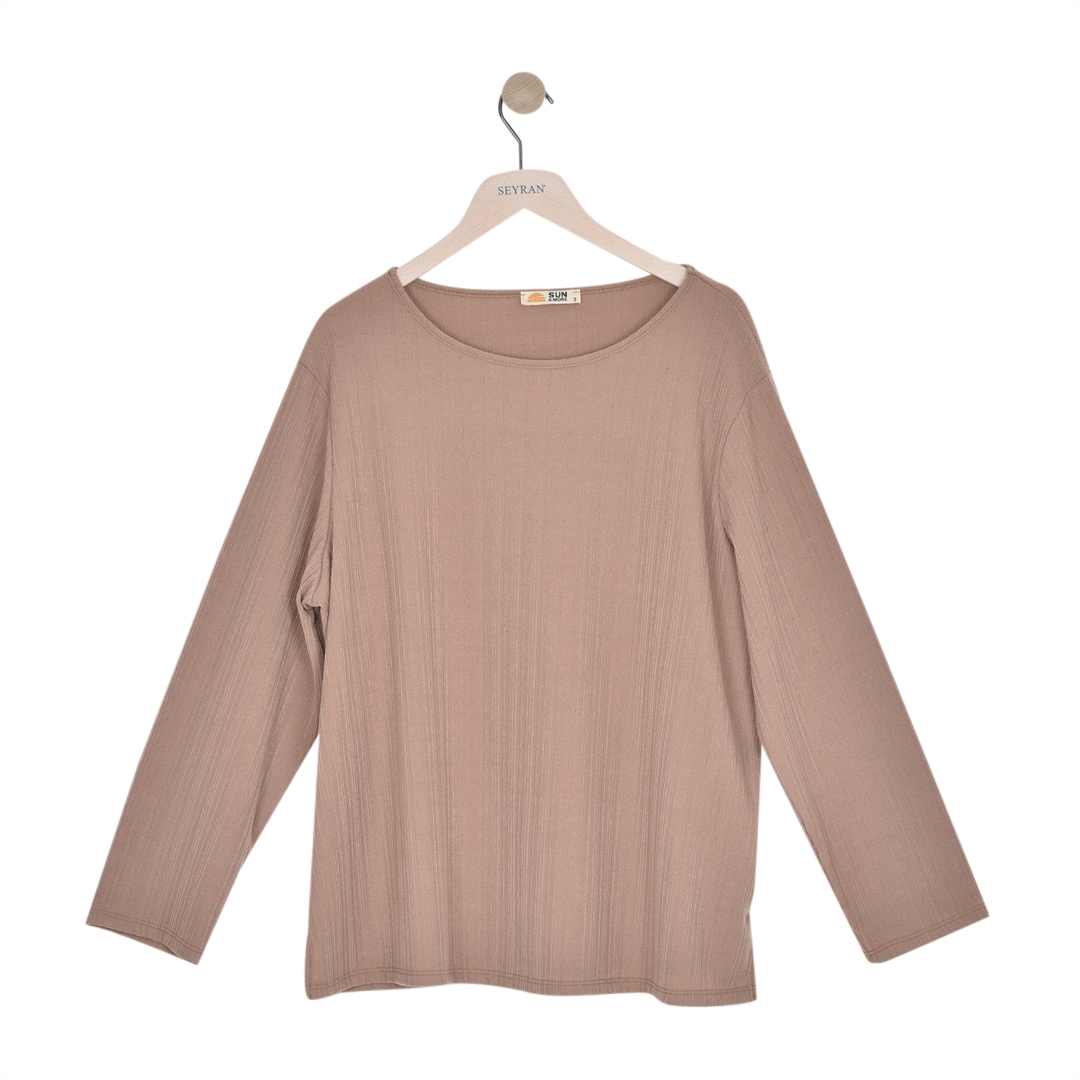 920950042015SUN-MORE 924 BUYUK BEDEN BLUZ  VİZON