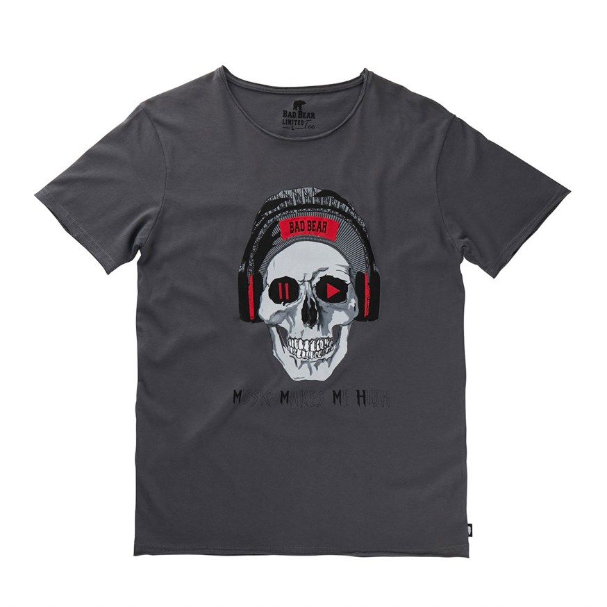 BAD BEAR 19.01.07.022 ERKEK T-SHIRT  ANTRASIT