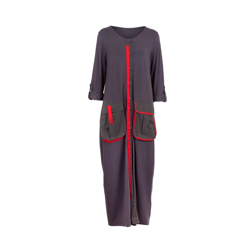 BIZEFASHION 1081 KADIN CASUAL TUNİK  ANTRASIT