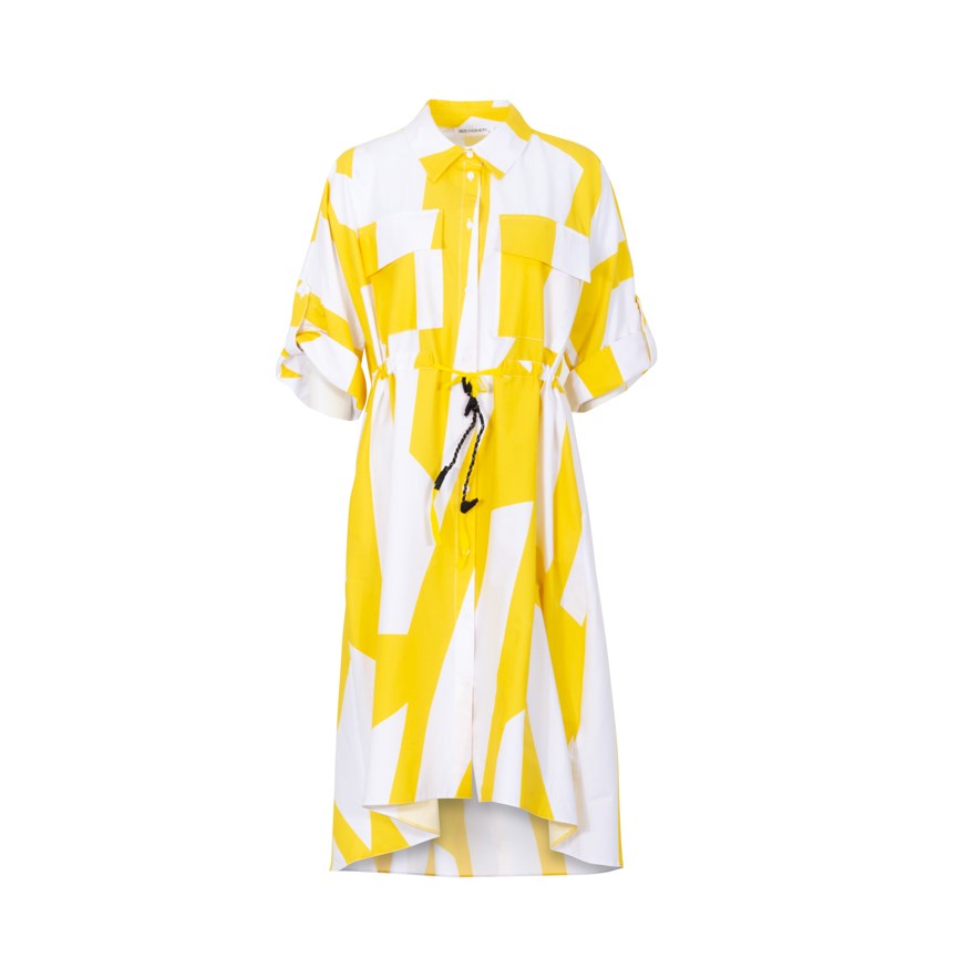 BIZEFASHION 2153 KADIN CASUAL ELBİSE  SARI