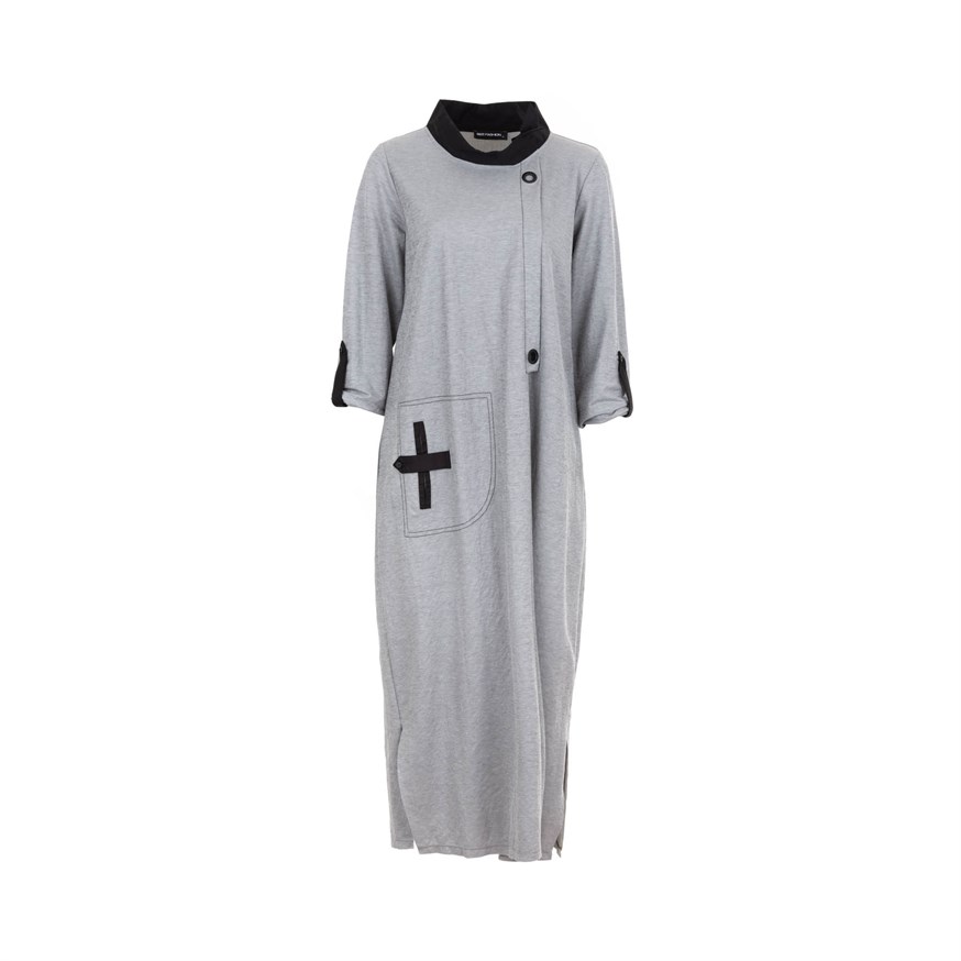 BIZEFASHION 2242 KADIN CASUAL ELBİSE  GRI