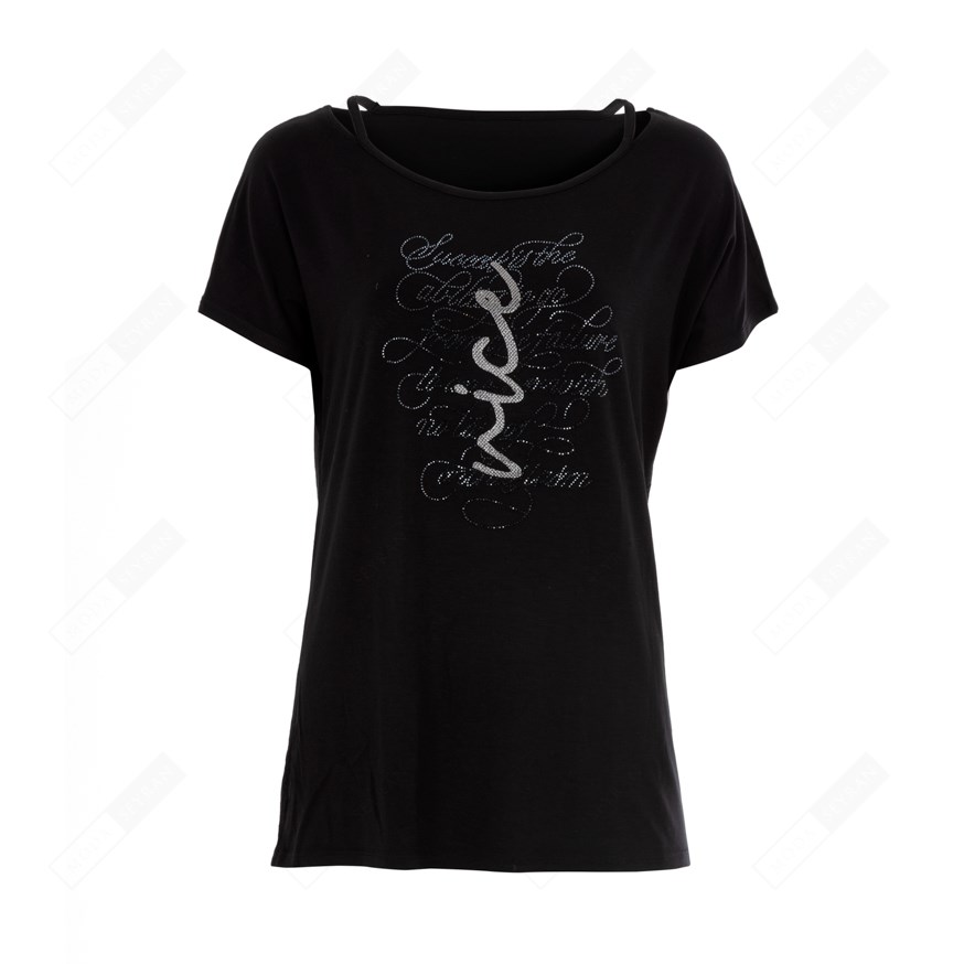 DAIDO 00237 KADIN T-SHIRT  SIYAH