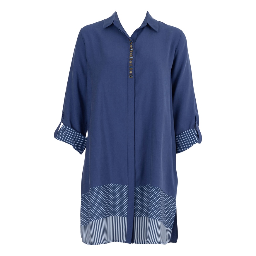 FEMINA 44075 BUYUK BEDEN TUNİK  INDIGO