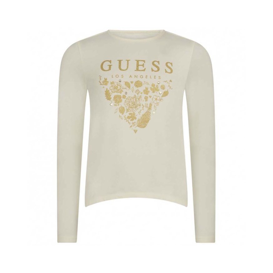 GUESS J84I33J1300 KIZ ÇOCUK CASUAL T-SHIRT  BEYAZ