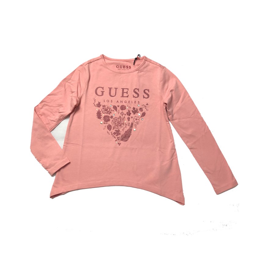 GUESS J84I33J1300 KIZ ÇOCUK CASUAL T-SHIRT  PEMBE