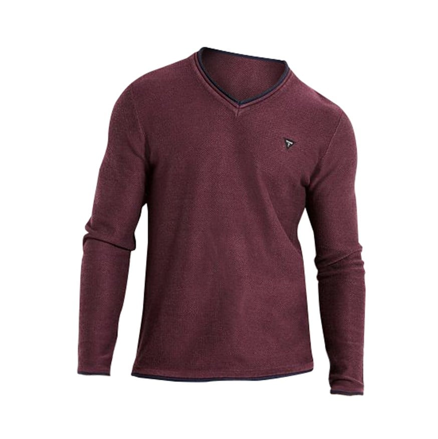 GUESS M84R23Z27M0 ERKEK SWEATSHIRT  BORDO